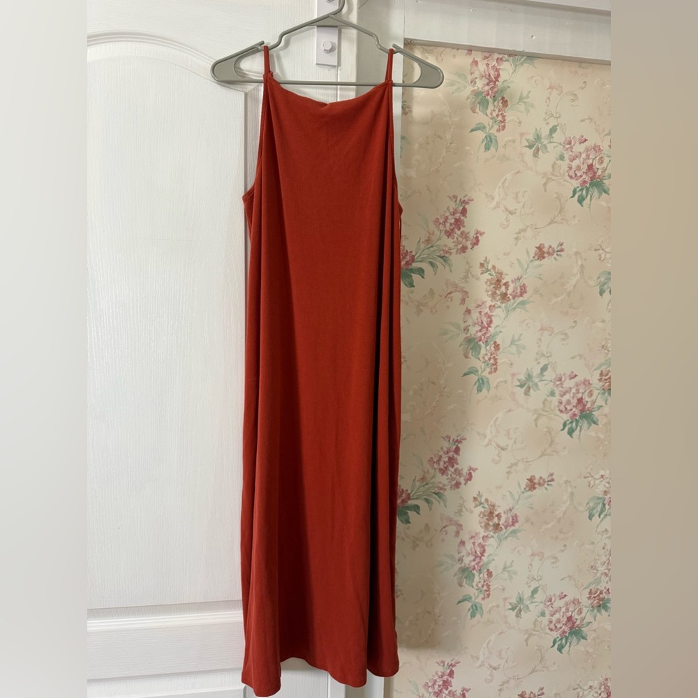 Old Navy Rust Orange Sleeveless Maxi Dress